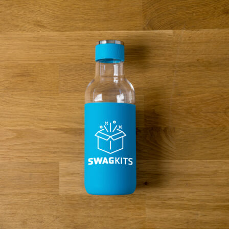 image of a water bottle with a custom logo