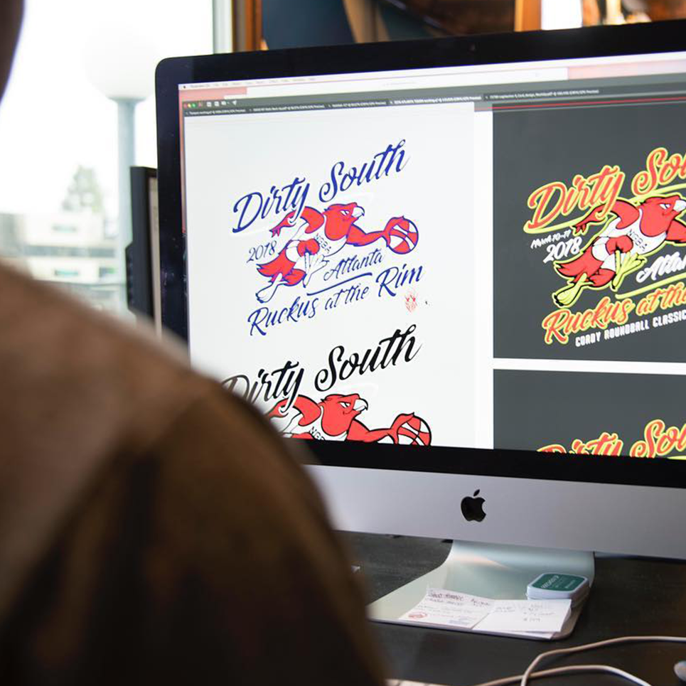 image showing custom logos team working on graphic design work